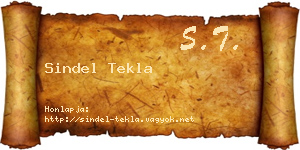 Sindel Tekla névjegykártya
